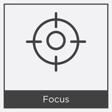 Focus icon isolated on white background Free Stock Illustration