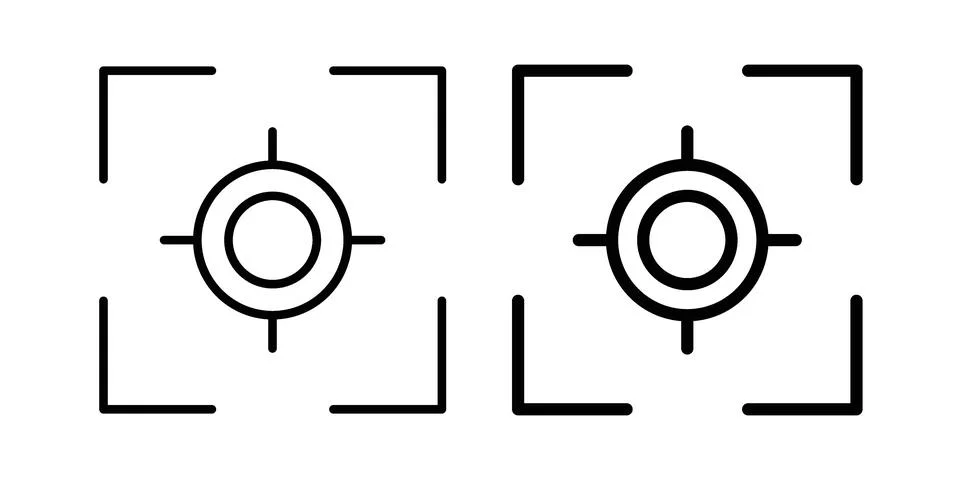 Focus icon set modern line and solid style collection. Stock-Illustration