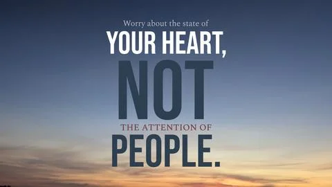 Focus on inner self, not external validation. This powerful quote advises a.. Stock Photos