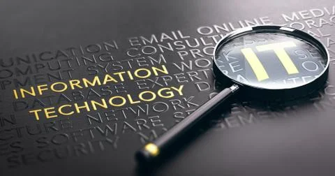 Focus on IT Or ITSM Information Technology Service Management Concept. Stock Photos