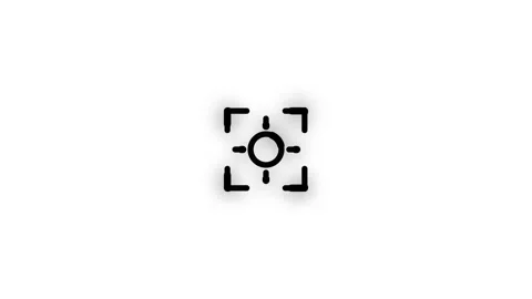 Focus Line Icon Animation Loop White Background Stock Footage 340190726