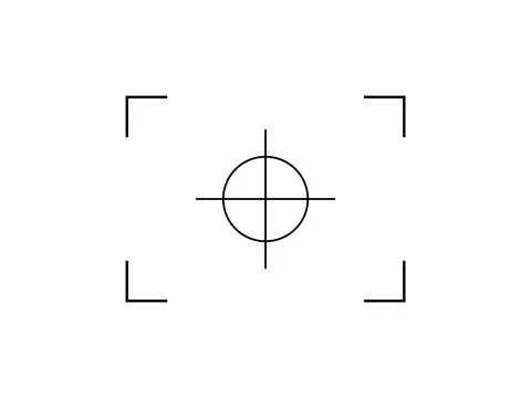 Focus line icon for apps and website. Camera frame viewfinder screen icon vector Stock Illustration