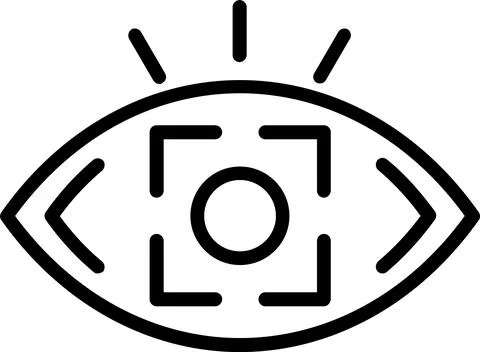 Focus  Line Icon Design Stock-Illustration