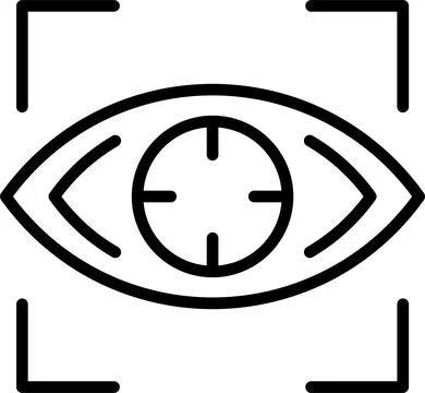 Focus  Line Icon Design Stock Illustration
