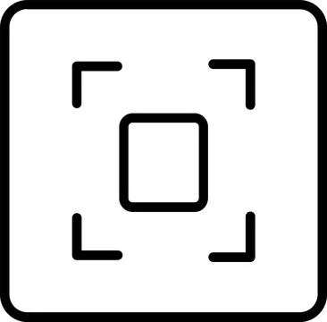 Focus Line Icon Design Stock Illustration