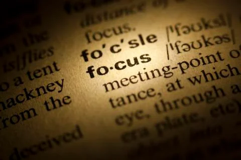 Focus meaning in dictionary Stock-Fotos