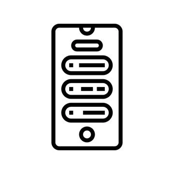 Focus mode smartphone tech engagement line icon vector illustration イラスト素材