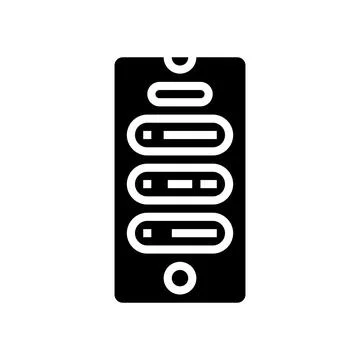 Focus mode smartphone tech engagement glyph icon vector illustration Stock Illustration