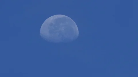 Focus on the moon during the daytime 库存影片 118242030