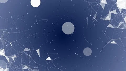 The focus of movement in the corners of the screen.Abstract digital data nodes Video stock 96309892