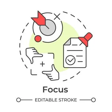 Focus multi color concept icon Stock Illustration