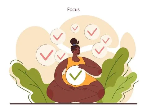 Focus in multitasking. Effective and competent office worker time 스톡 일러스트