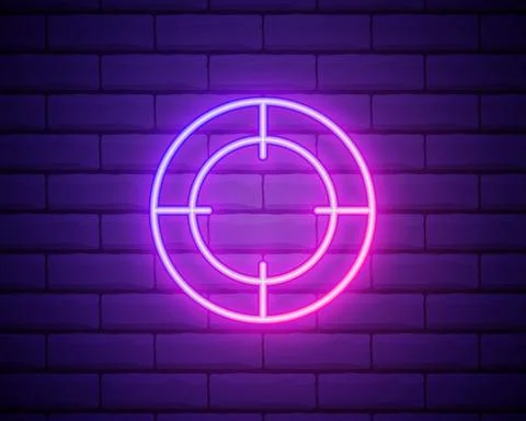 Focus neon icon. Elements of photography set. Simple icon for websites, web d 스톡 일러스트