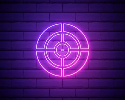 Focus neon icon. Elements of photography set. Simple icon for websites, web d Stock Illustration