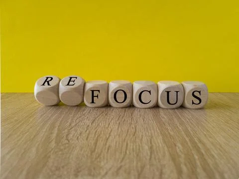 Focus or refocus symbol. Stock Photos