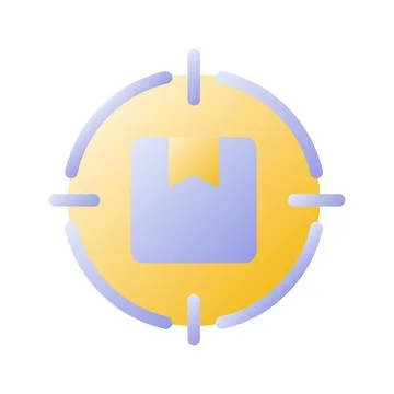 Focus on parcel flat gradient two-color ui icon イラスト素材