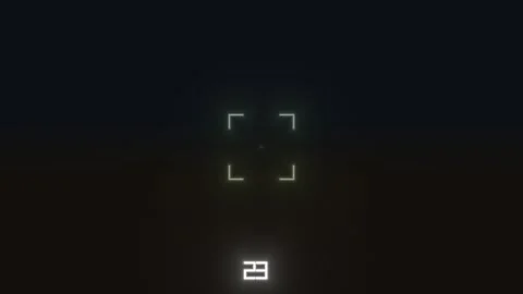 Focus point appears on a dark background with a timer Stock Footage 338416856