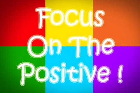 Focus on the positive concept Stock Illustration