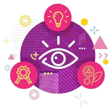 Focus on Production Quality and Practices - Abstract Illustration Stock Illustration