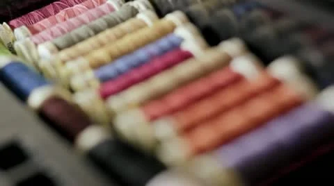 Focus Pull across sewing thread 스톡 동영상 10824480