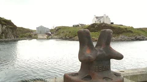 Focus pull on an Anchor in harbour Stock Footage 11298781