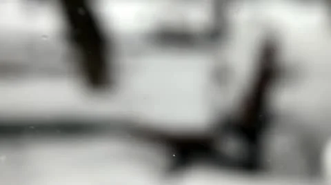 Focus pull to bench in snow 動画素材 21991321