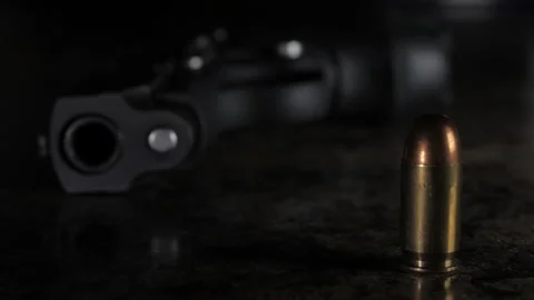 Focus Pull Bullet And Gun Stock Footage 237032397