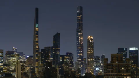 Focus Pull City Skyscrapers Stock Footage 243943020