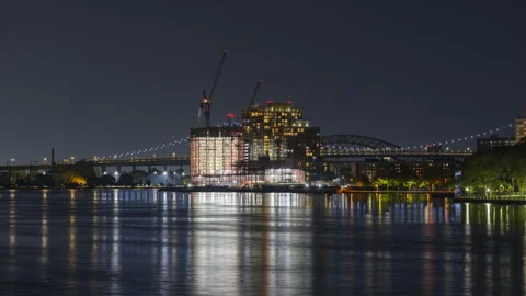 Focus Pull Hallets Point Triborough Hellgate Stock Footage 243953892