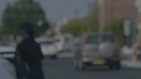Focus pull of main street of Lismore NSW Australia, cars driving down the road. Stock Footage 158963659