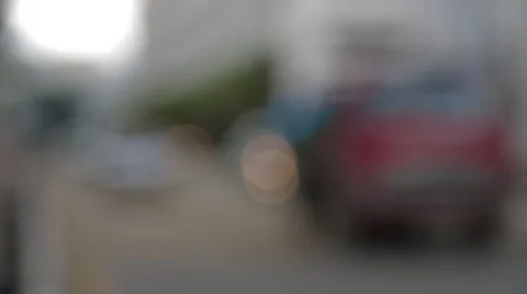 Focus Pull of Oncoming Traffic in Penang, Malaysia Stock Footage 48136733