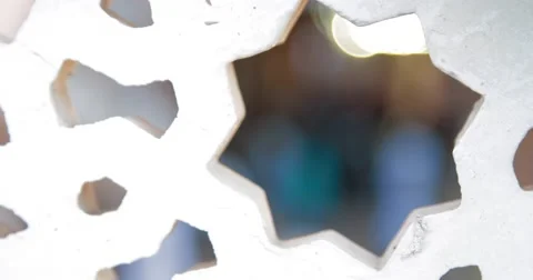 Focus Pull of People Walking at Souk Mutrah (4K) Stock Footage 45872416