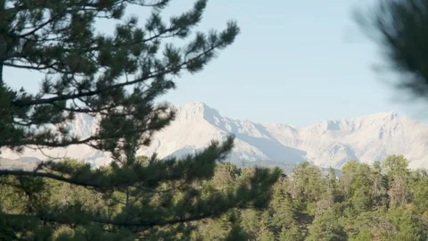Focus pull on the Pic de Bure mountain in the French alps Stock Footage 250178601