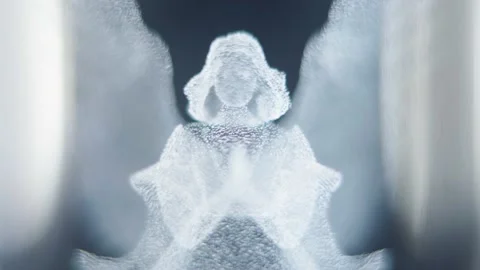 Focus Pull Through Close Up of Glass Angel Stock Footage 131422338