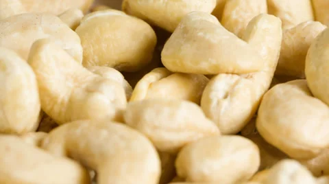 Focus pull through kashew nuts Stock Footage 39934398