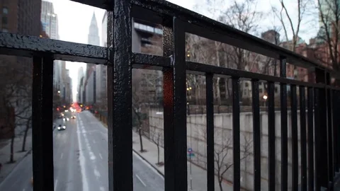 Focus Pull Time-lapse video of 42nd Street in New York City Stock Footage 84328086