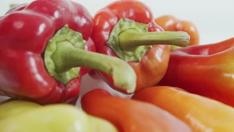 Focus pulling over fresno vegetable pile 4K video Stock Footage 171608331