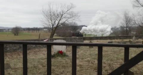 Focus Push Steam Train Stock Footage 235474199