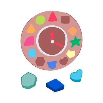 Focus puzzles toy cartoon vector illustration Stock Illustration