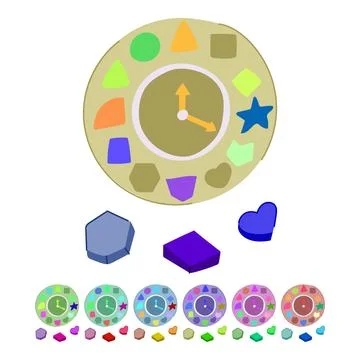 Focus puzzles toy vector cartoon graphic Stock Illustration