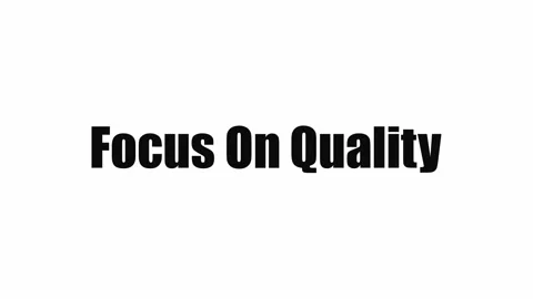 Focus On Quality Motivational Text Animation Stock Footage 340095570