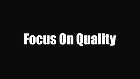 Focus On Quality Motivational Text Animation Video stock 340095574