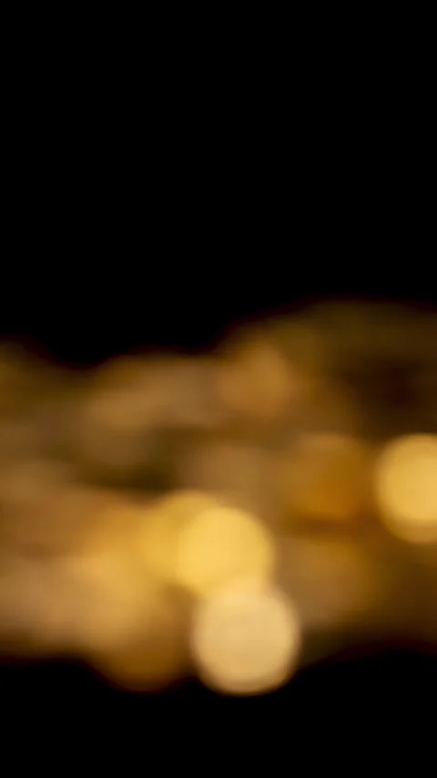 Focus Shift Reveals Stack of Gold Cryptocurrency Coins Stock Footage 316657284