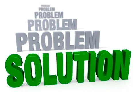 Focus on solution, not problems Stock Illustration