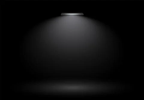 Focus spot light on black background. Stock-Illustration