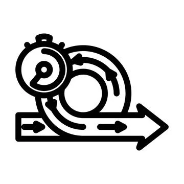 Focus sprints time management line icon vector illustration Stock Illustration