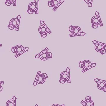 Focus sprints time management line vector seamless pattern 스톡 일러스트