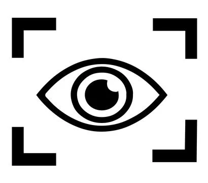 Focus Square Eye Icon Minimal Graphic Stock Illustration