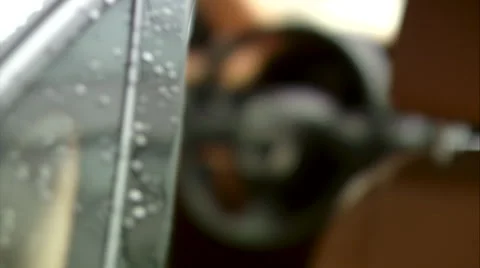 Focus on a steering wheel of outstanding Audi A8 L, Audi Exclusive Limousine Video stock 49201166