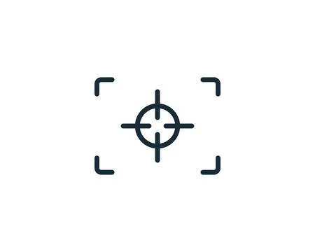 Focus Target Camera Icon Vector Logo Template Illustration Design Stock Illustration